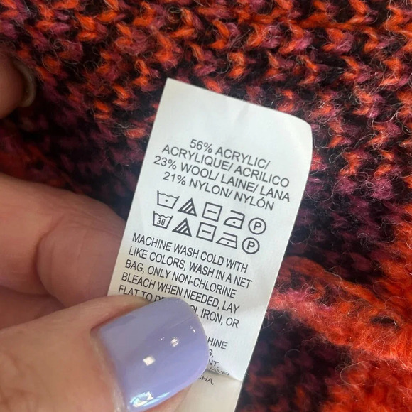 Lucky BRAND Women's Brushed Orange Plaid Duster Open Drape Cardigan Sweater - Picture 8 of 9